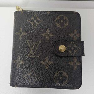 Louis Vuitton Wallet Compact Zip Brown Monogram
